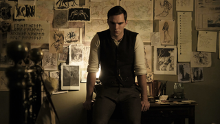 Is J.R.R. Tolkien drunkenly shouting in Elvish in that scene from <i>Tolkien</i>? Yes and no